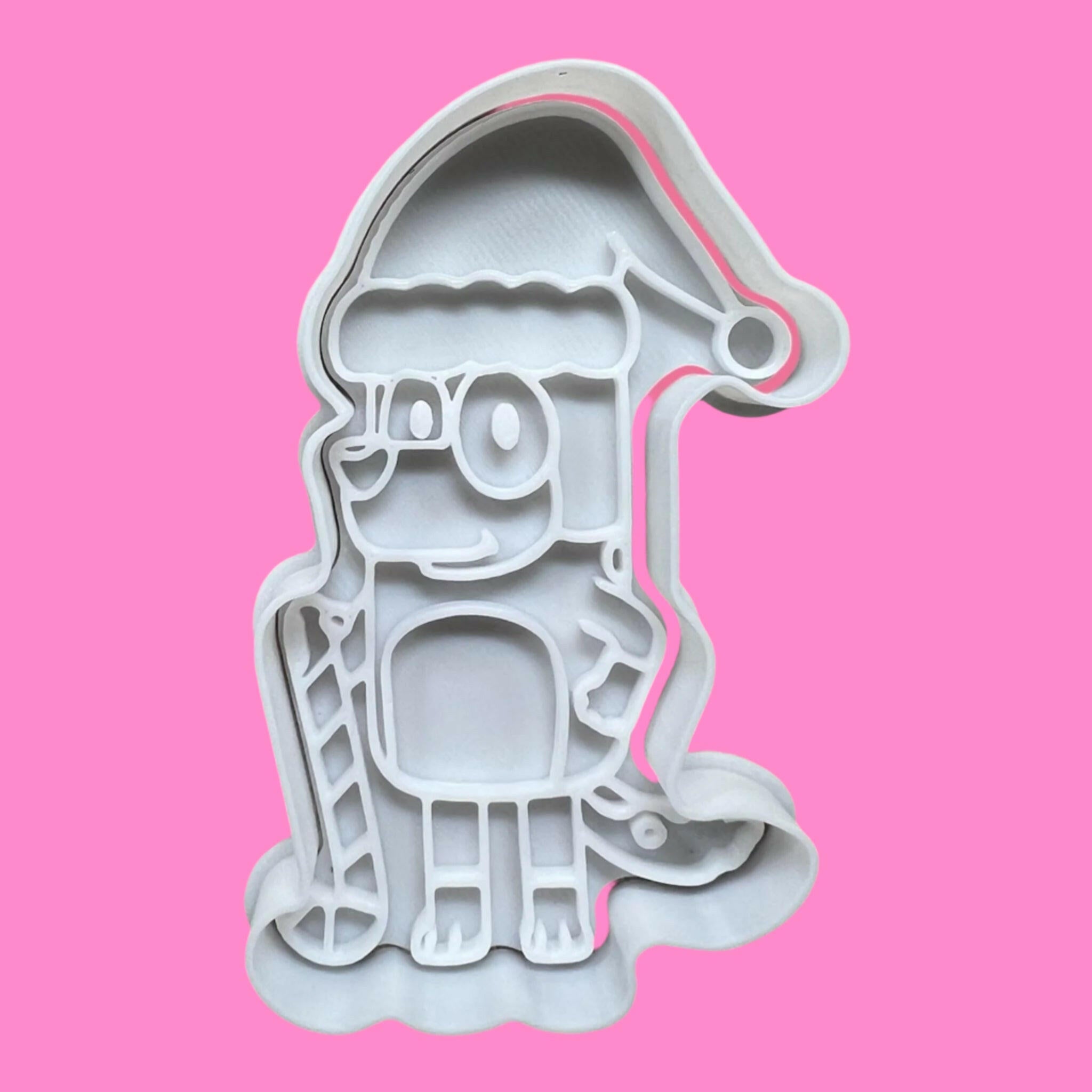 Bluey Christmas Cookie Cutter and Embosser Stamp Complete Set.