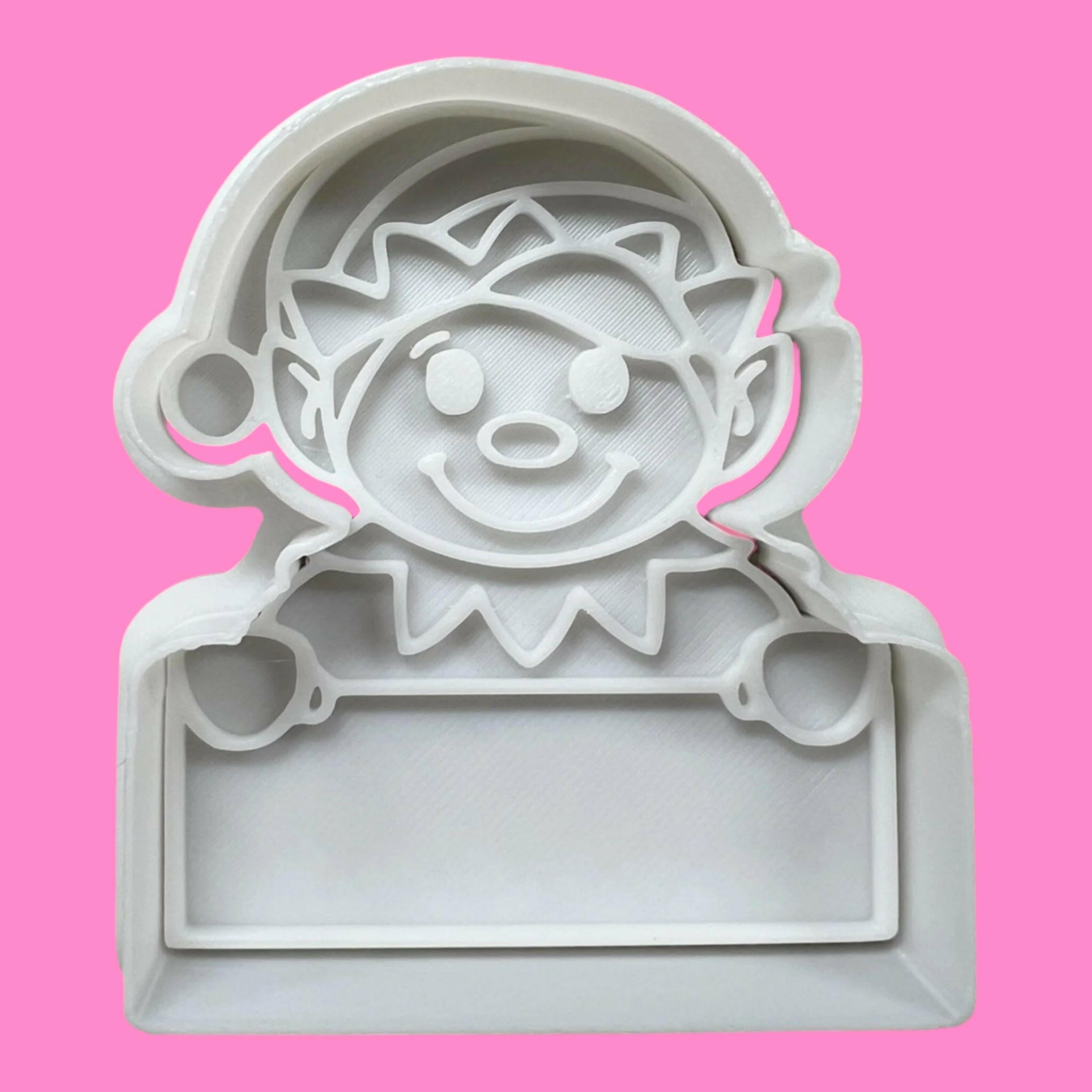 Christmas Elf with name sign Cutter and  Embosser Set.