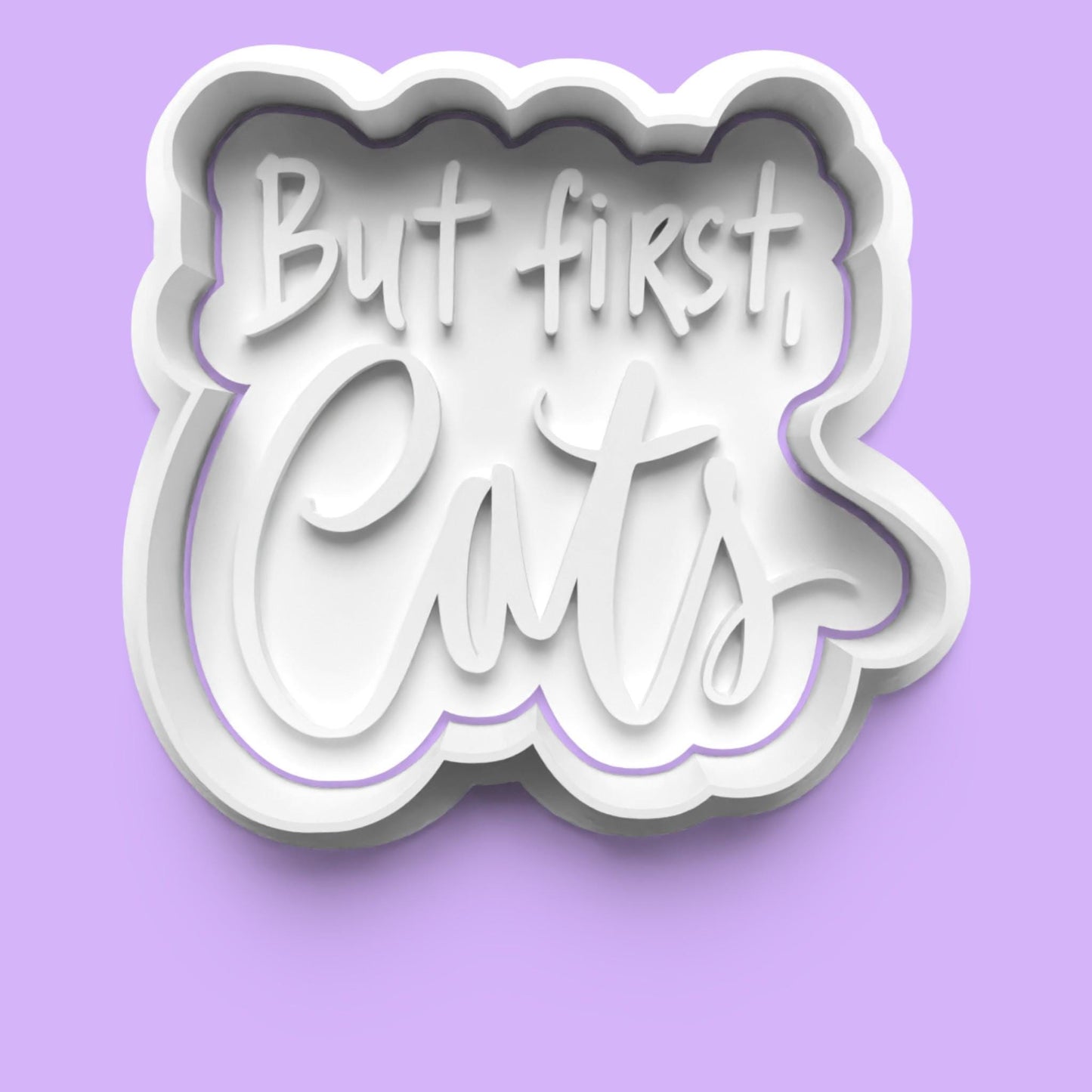 Cat Love Cookie Cutter and Embosser Stamp Set