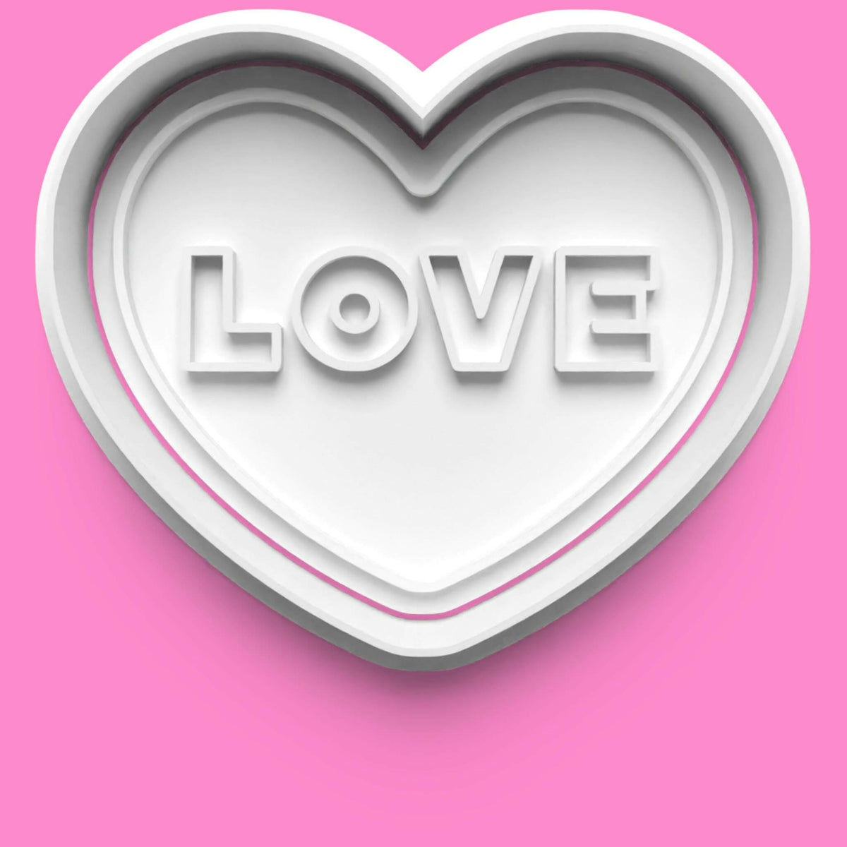 Valentines Love complete Cookie Cutter and Embosser Stamp Set..