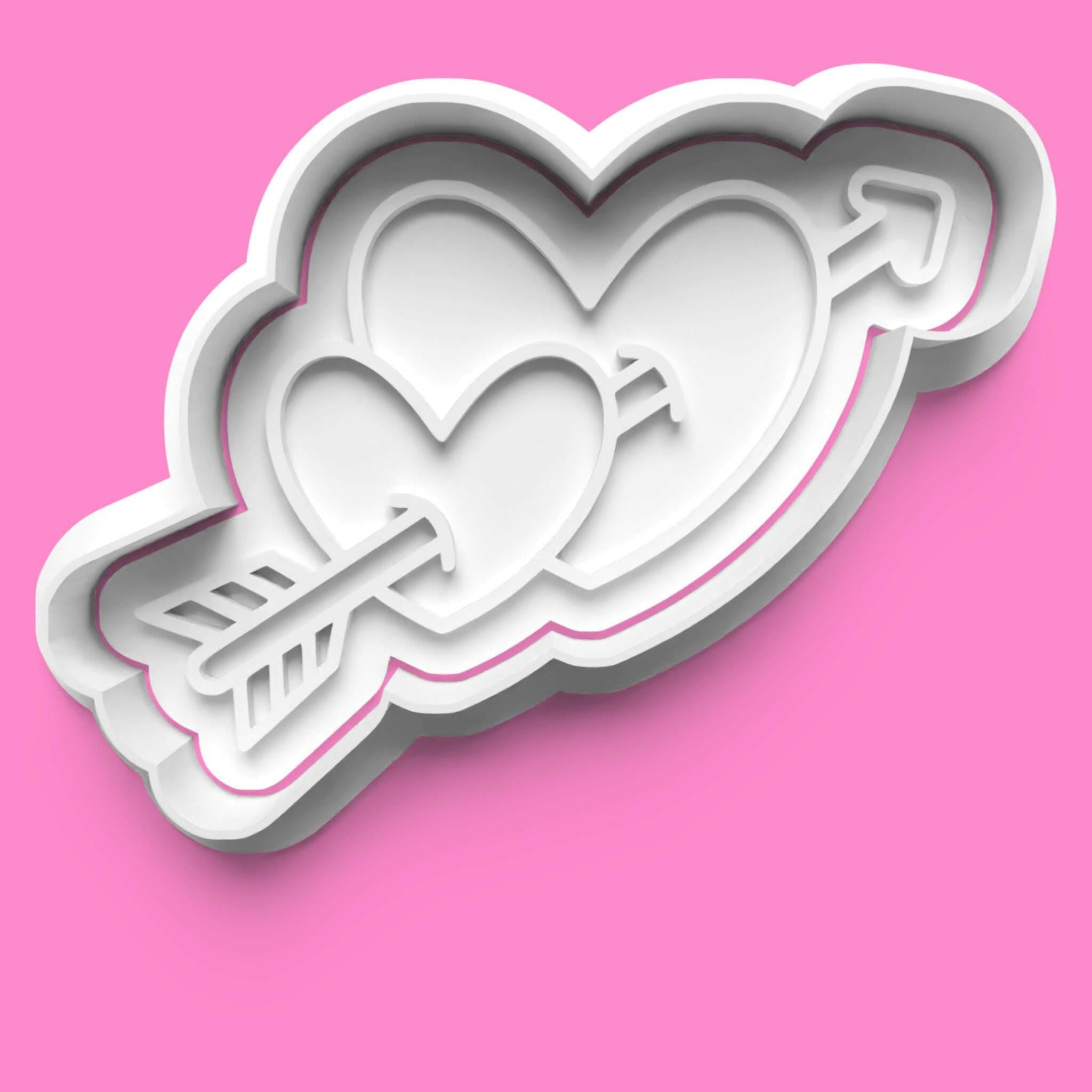 Valentines Love complete Cookie Cutter and Embosser Stamp Set. 0780.