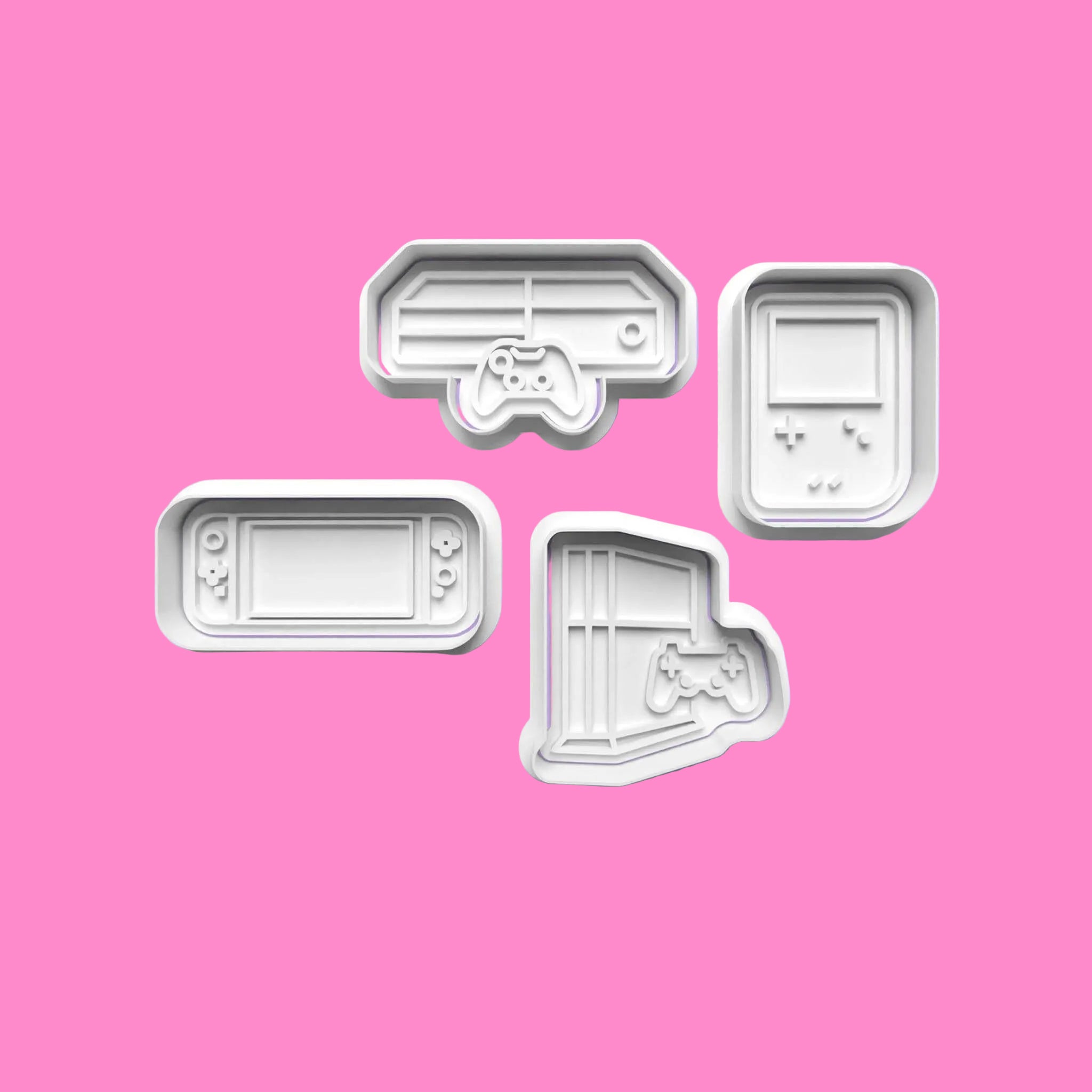 Video Game Controller complete Cookie Cutter and Embosser Stamp Set. XBOX Playstation Nintendo.