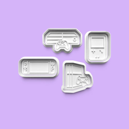 Video Game Controller complete Cookie Cutter and Embosser Stamp Set. XBOX Playstation Nintendo