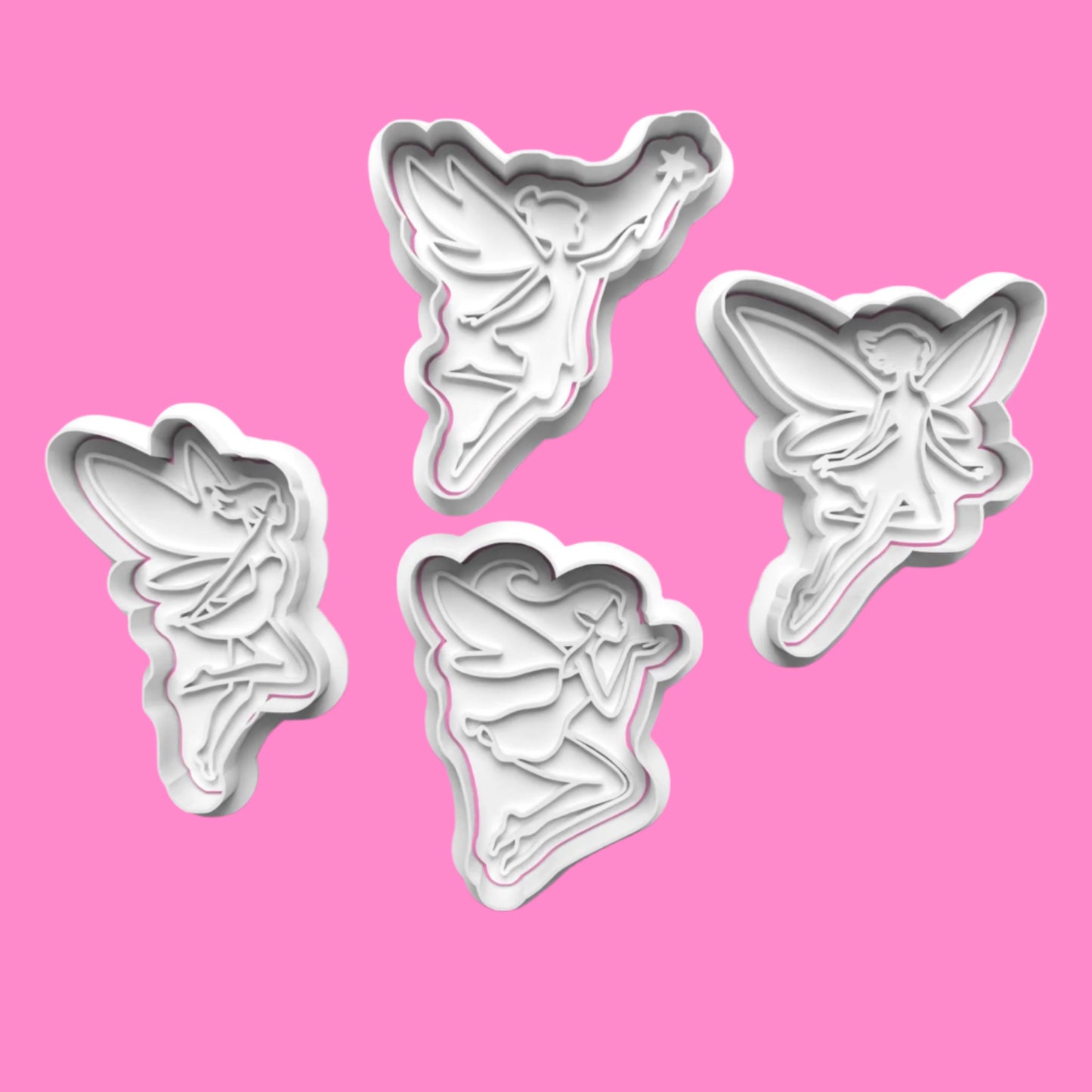 Fairies complete Cookie Cutter and Embosser Stamp Set.