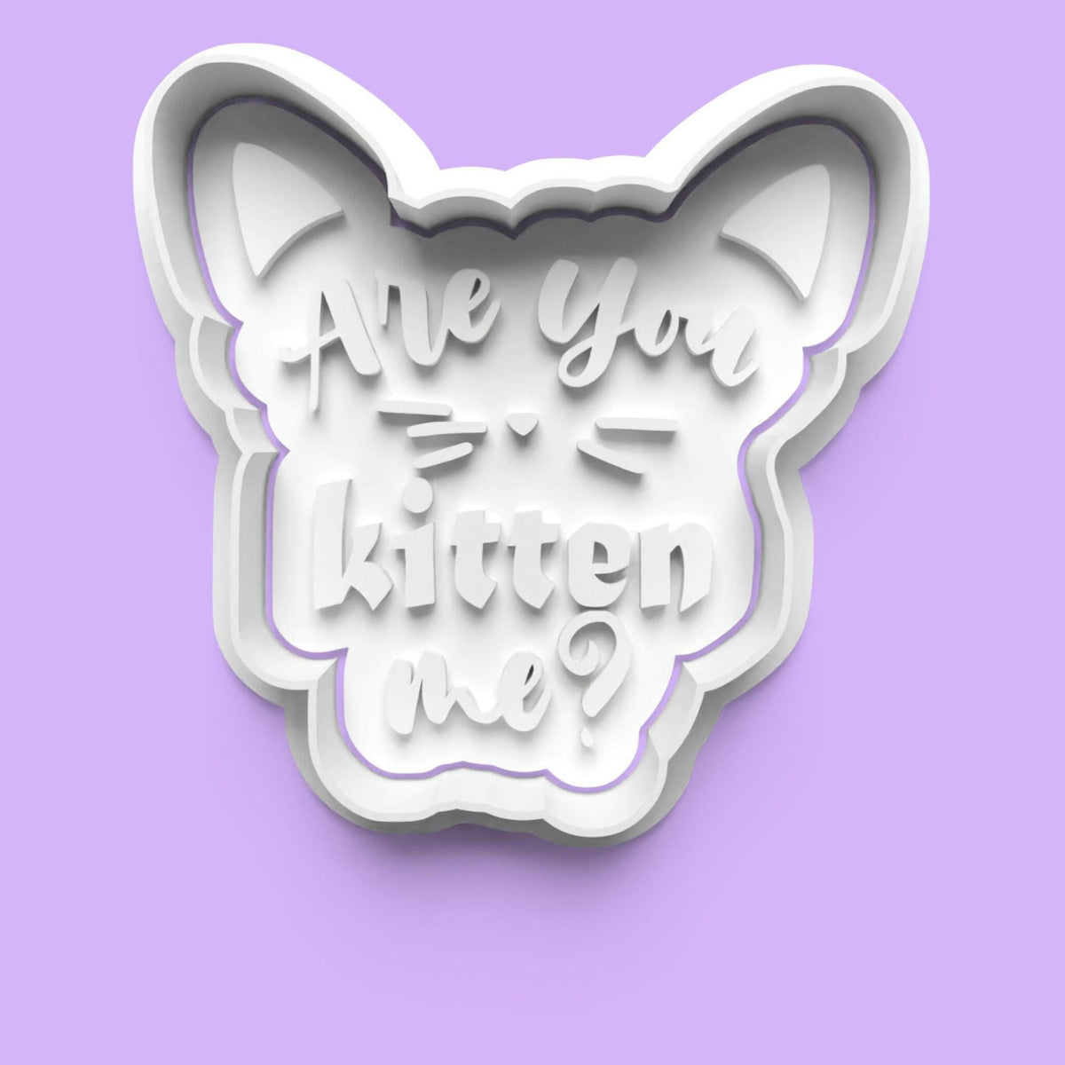 Cat Love Cookie Cutter and Embosser Stamp Set.