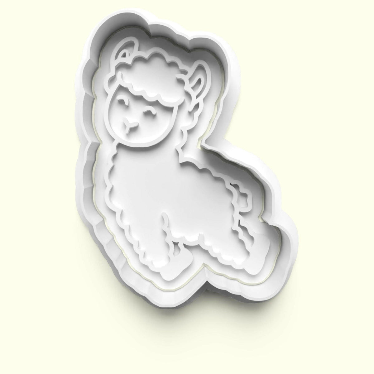 Llama Cookie Cutter and Embosser Stamp Set.