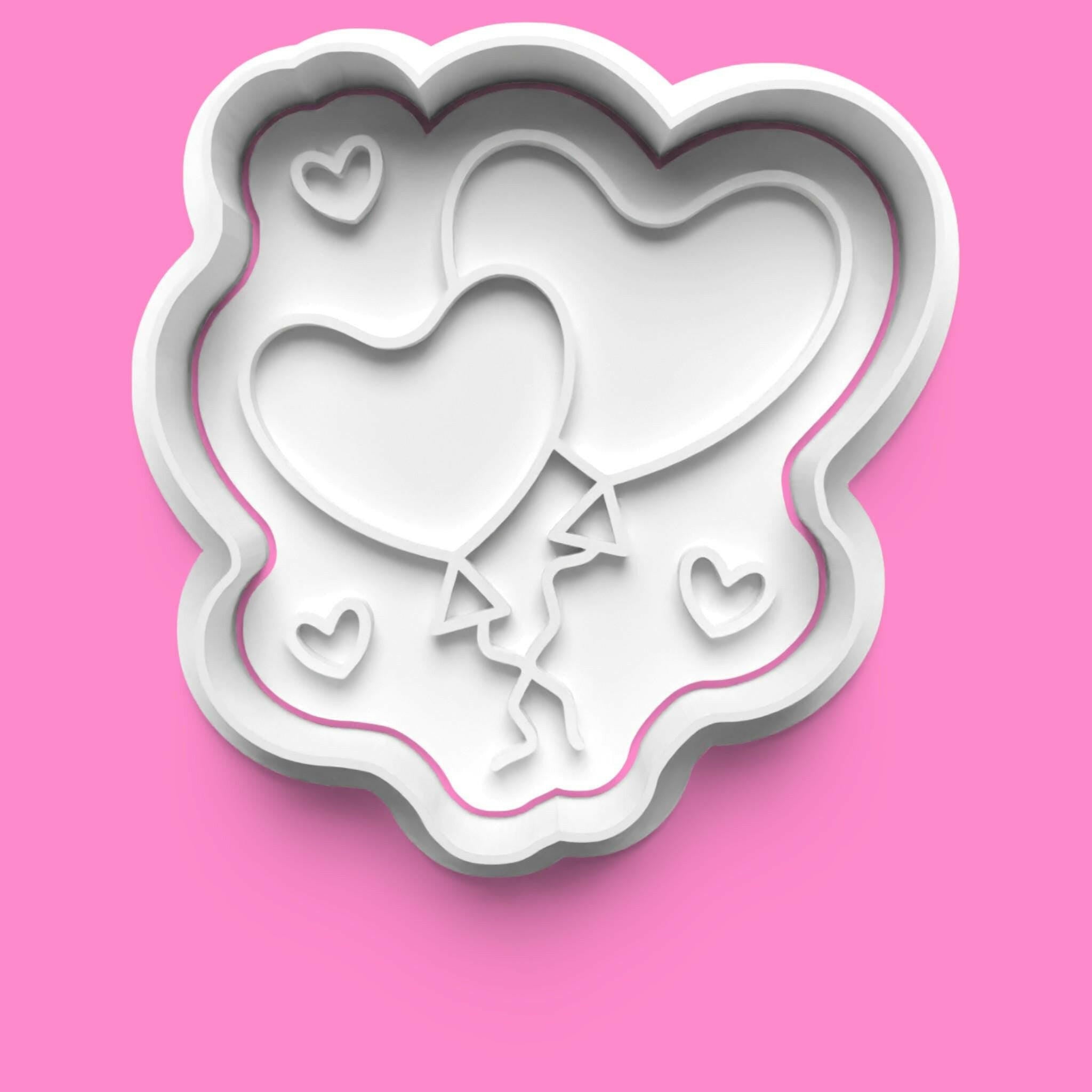 Valentines Love complete Cookie Cutter and Embosser Stamp Set. 0777.