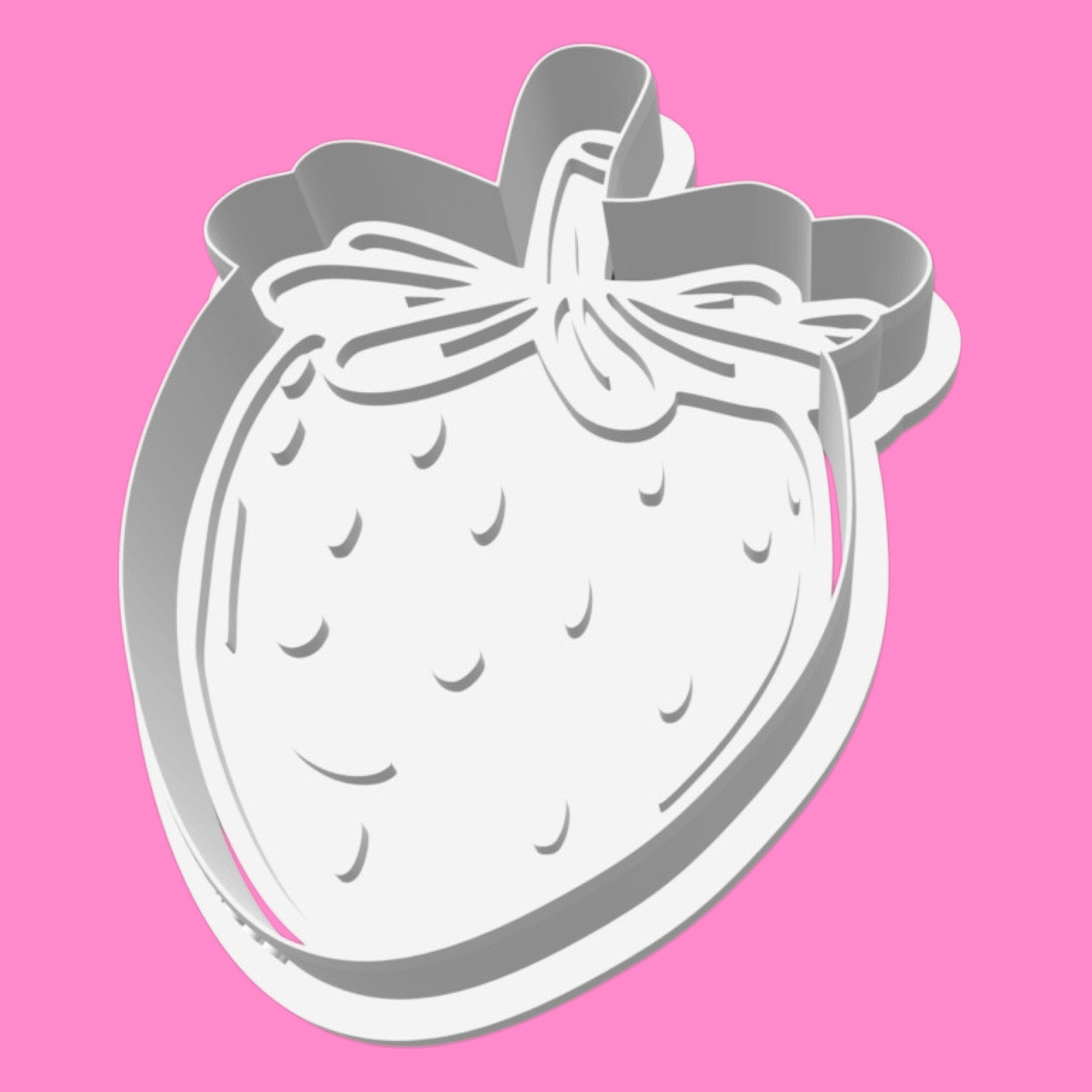 Jellycat-Inspired Strawberry Cookie Cutter & Stamp | Cute Kawaii Berry Design