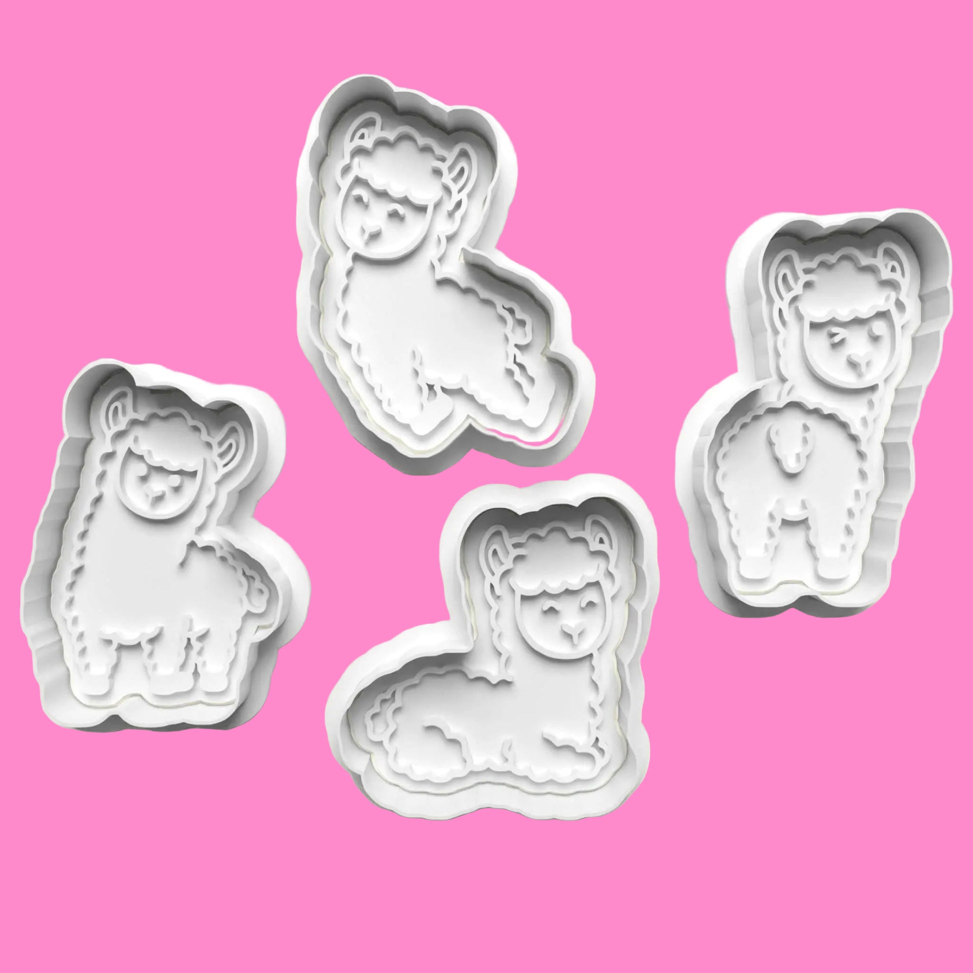 Llama Cookie Cutter and Embosser Stamp Set.