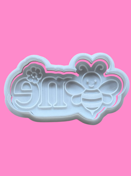 Bee One Cookie Cutter & Embosser – 1st Birthday Bumble Bee Design