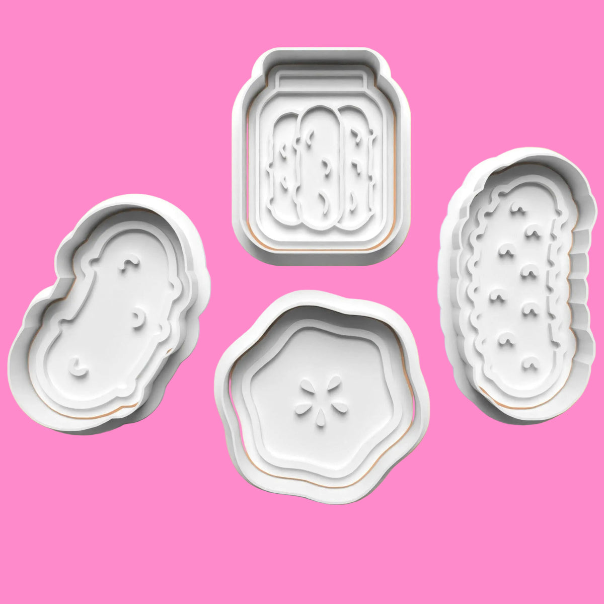 Pickle & Dill Cookie Cutter Set (4 pcs) | Fun Food-Themed Baking | PLA.