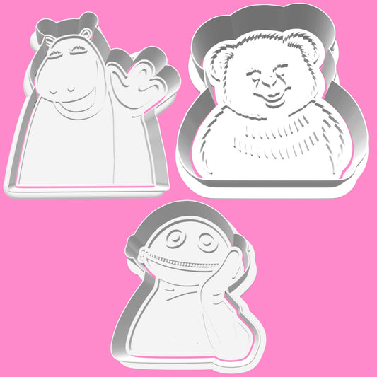Rainbow TV Show Cookie Cutter Set - Zippy, George & Bungle