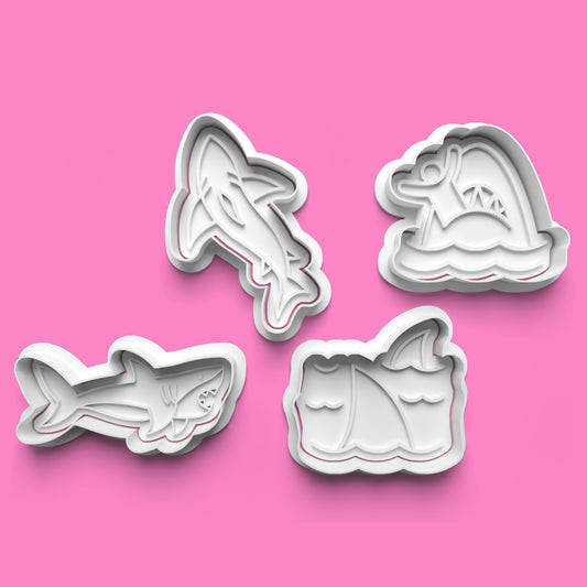 Shark Cookie Cutter & Stamp Set | Ocean-Themed Baking | PLA