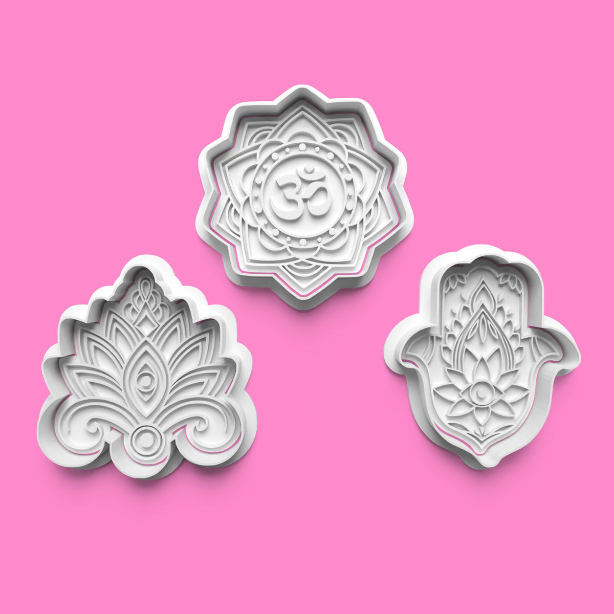 Mantra Cookie Cutters & Stamps | Mindful & Spiritual Baking Set | PLA