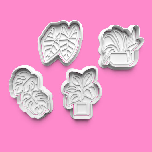 House Plants Cookie Cutters & Stamps | Plant Lover Baking Set | PLA