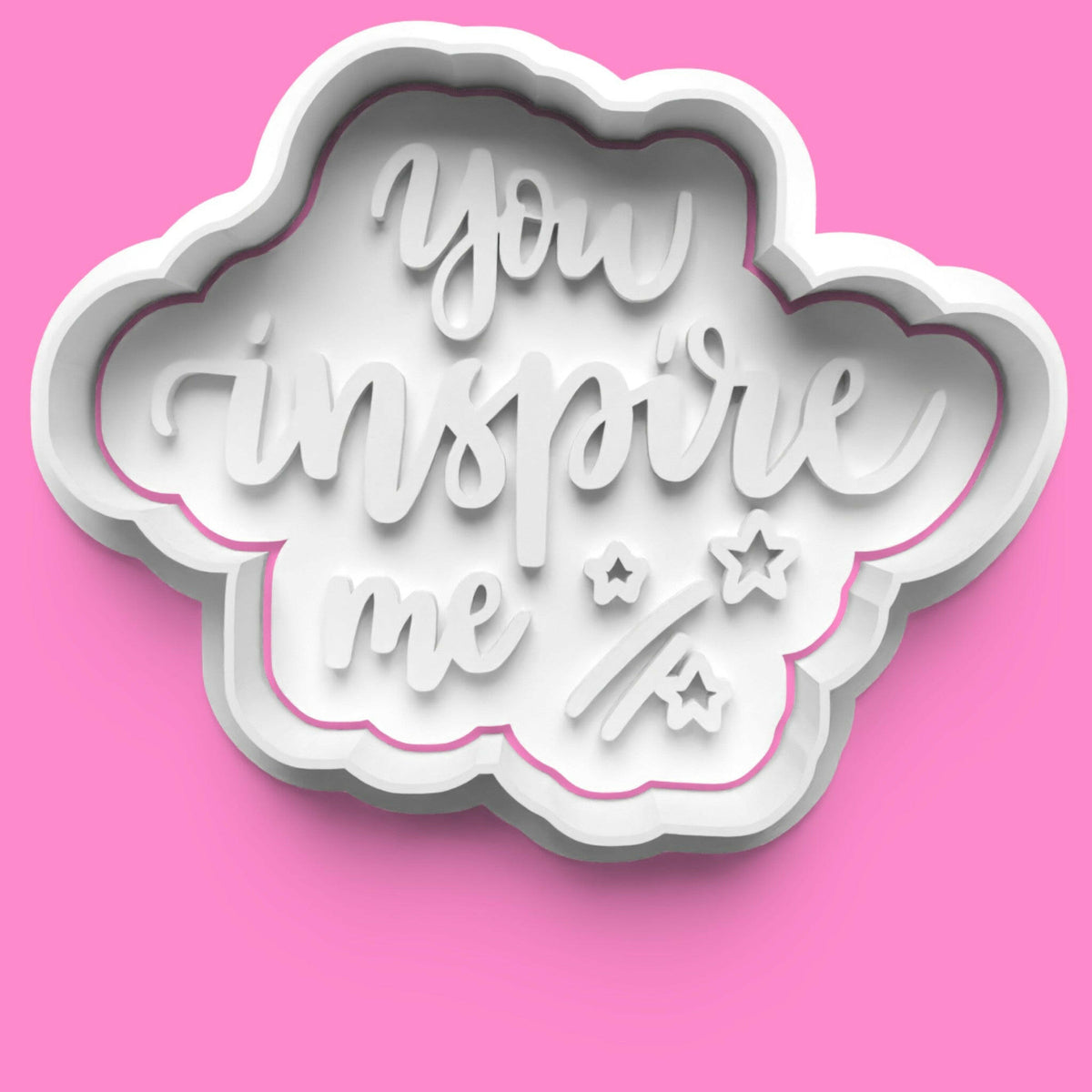 Inspirational Words Cookie Cutter & Stamp Set | 30 Motivational Designs | PLA.