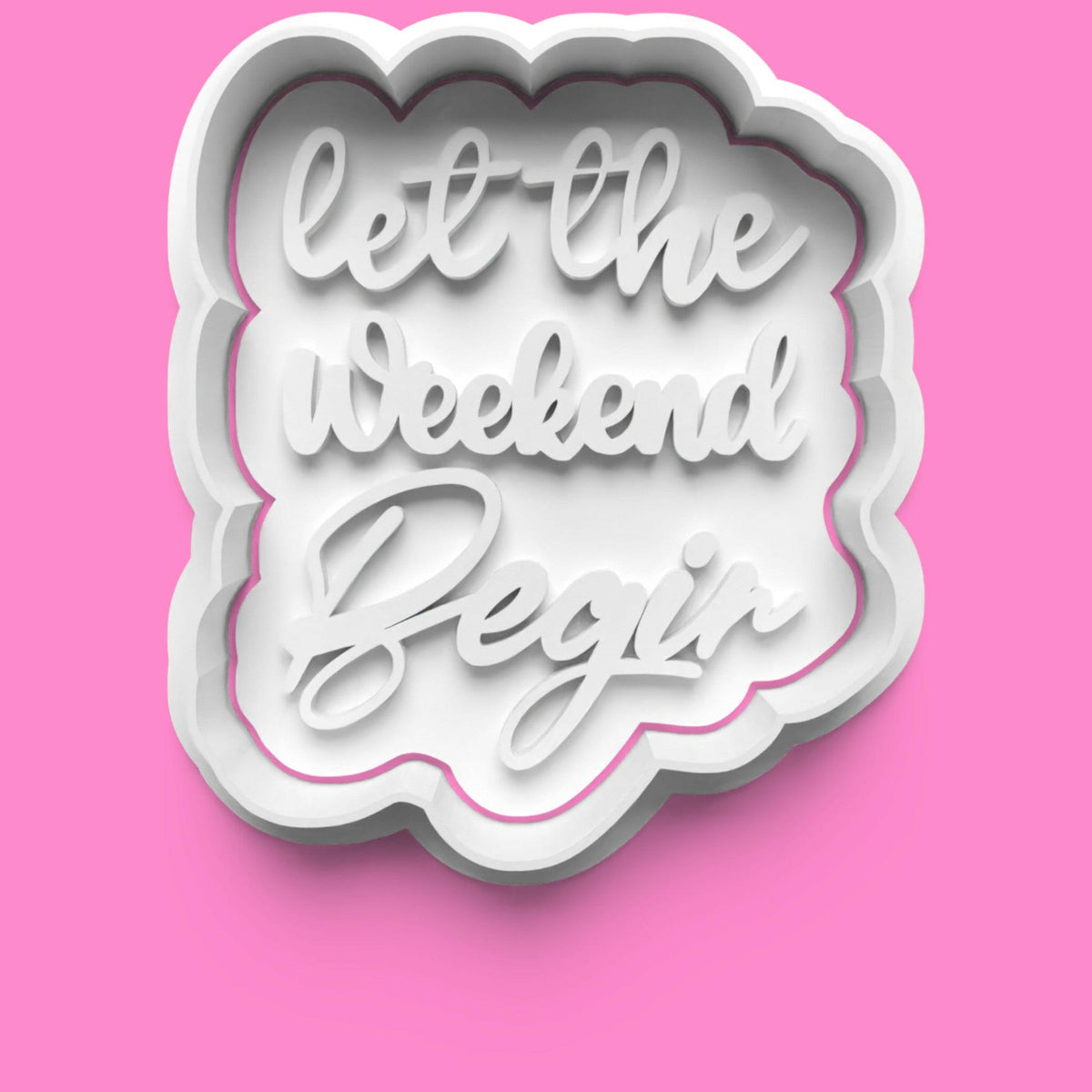 Inspirational Words Cookie Cutter & Stamp Set | 30 Motivational Designs | PLA.