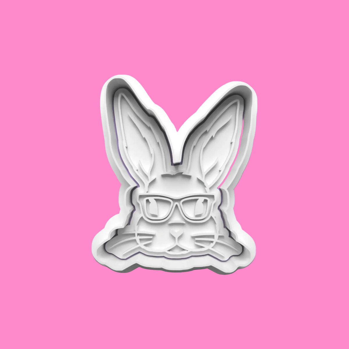Rabbit Face with Glasses Cookie Cutter – Adorable Baking Tool.