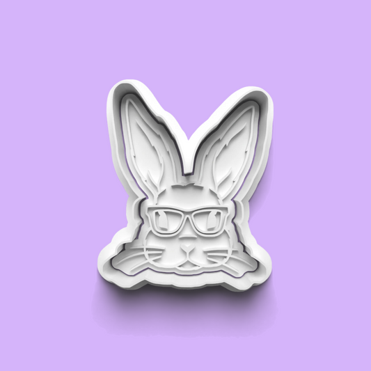 Rabbit Face with Glasses Cookie Cutter – Adorable Baking Tool