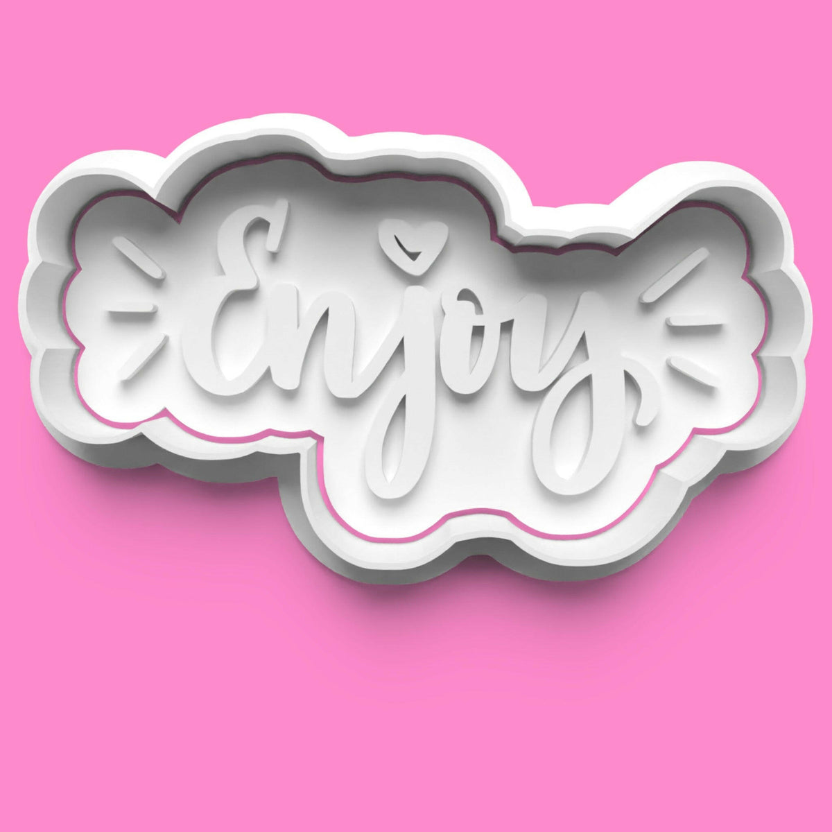 Inspirational Words Cookie Cutter & Stamp Set | 30 Motivational Designs | PLA.