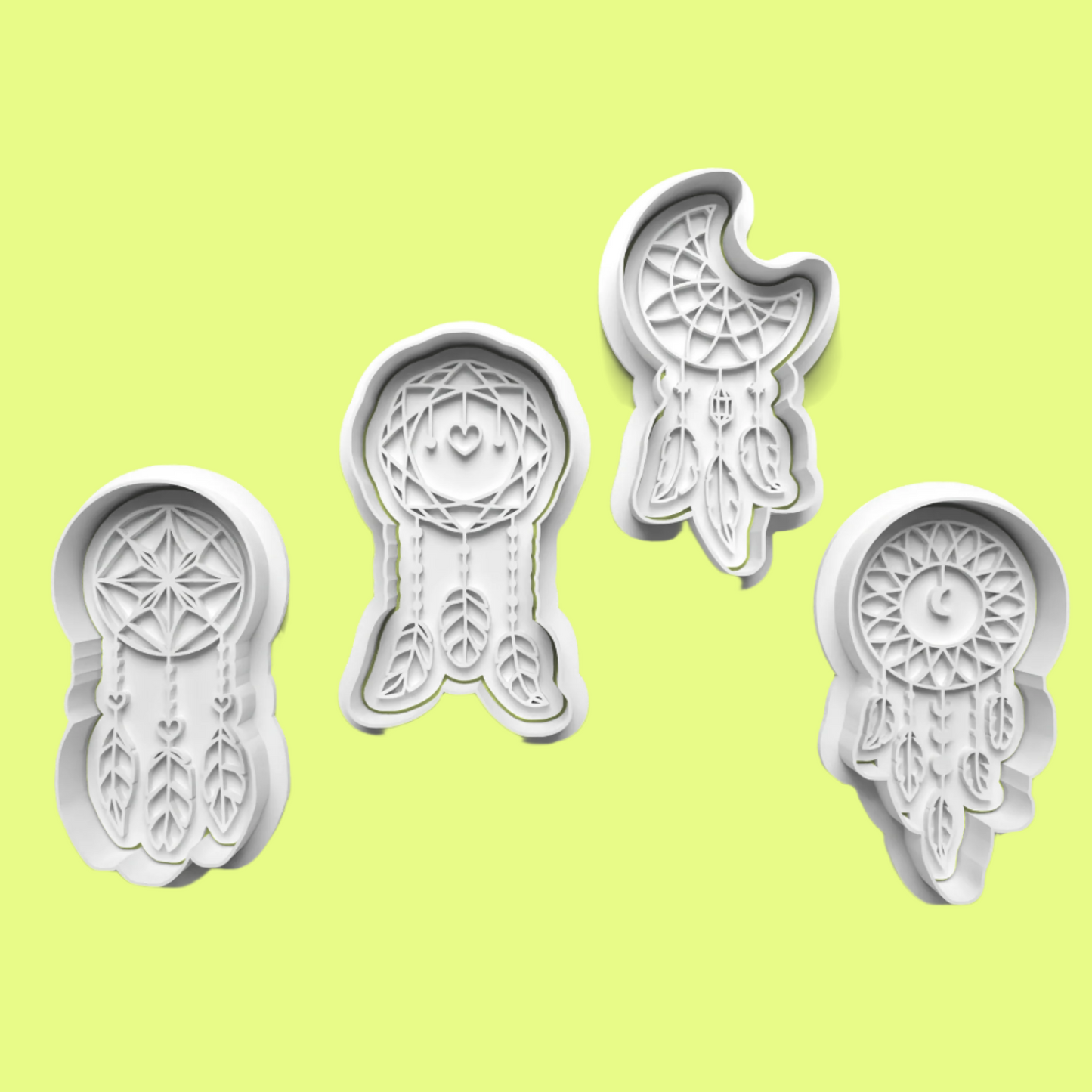 Dream Catcher Cookie Cutter and Embosser Stamp Set in 7cm or 10cm sizes.