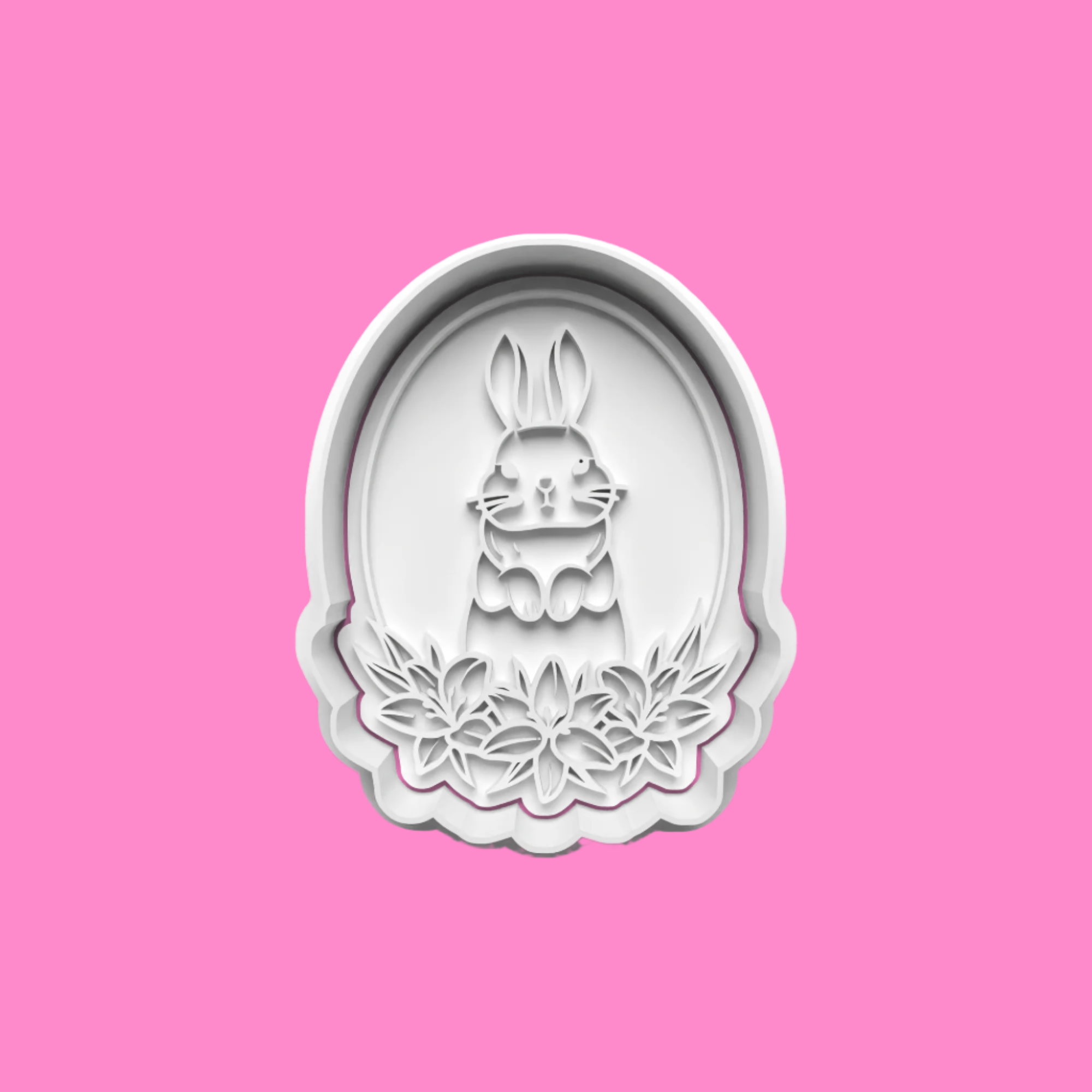 Easter Rabbit with Floral Display Cookie Cutter – Charming Springtime ...