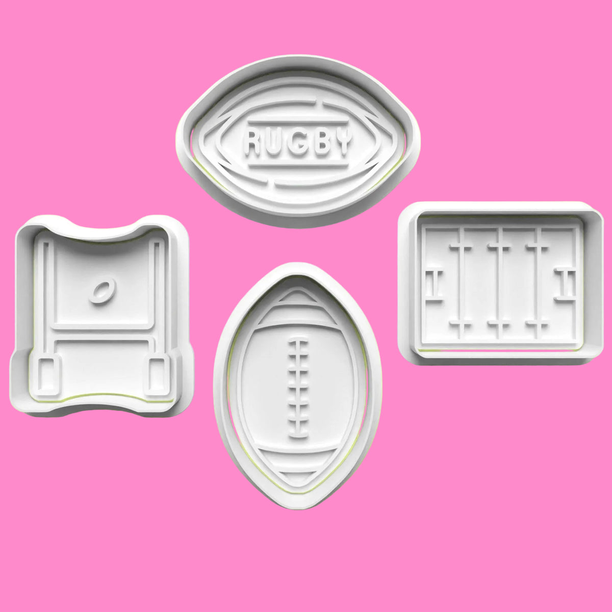 Rugby Cookie Cutter Set (4 pcs) | Sports-Themed Baking | PLA.