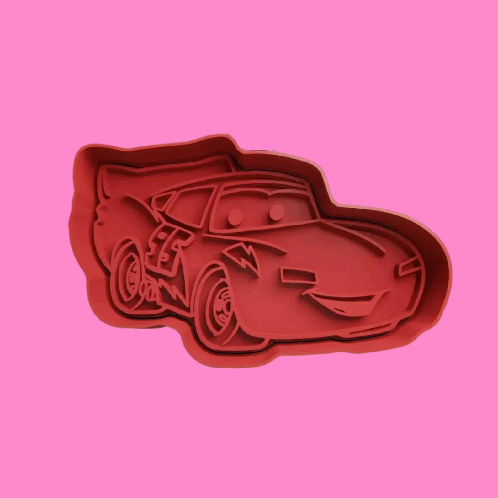 Cars Movie-Inspired Embosser and Cookie Cutter Set – 4-Piece Baking Tools.