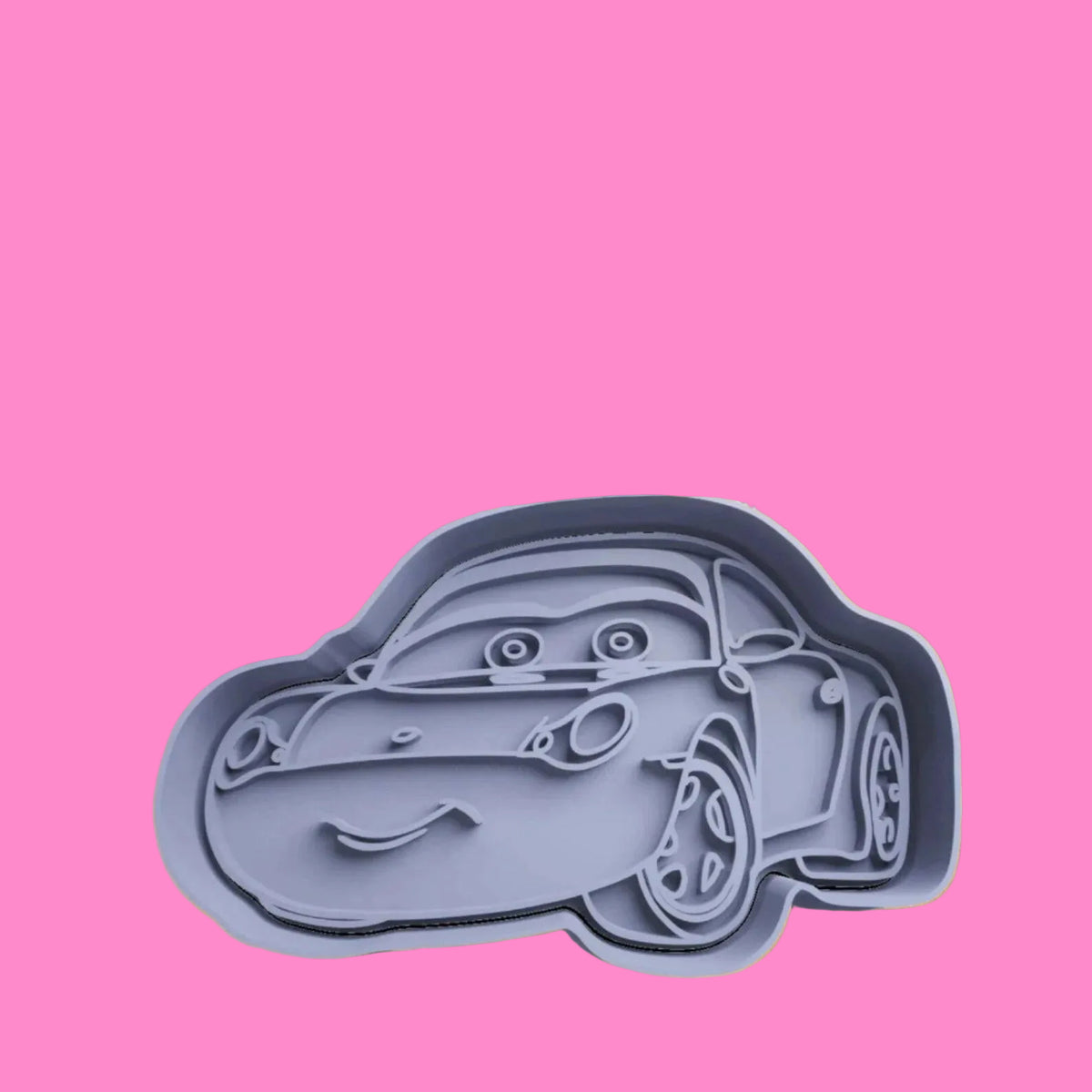 Cars Movie-Inspired Embosser and Cookie Cutter Set – 4-Piece Baking Tools.