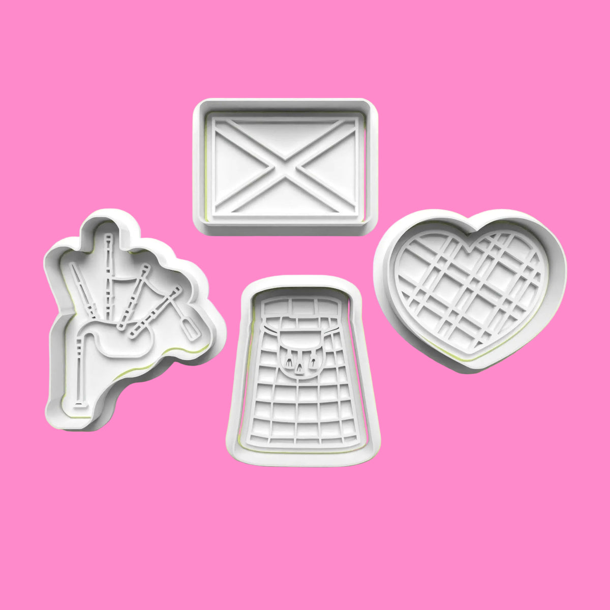 Scotland-Themed Cookie Cutter Set (4 pcs) | Scottish Baking Tools | PLA.