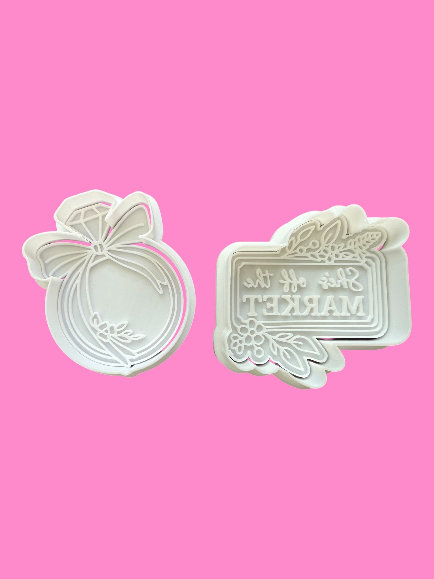 She’s of the Market – Set of 2 Cookie Cutter & Embosser Stamps (7.5–8.5cm)