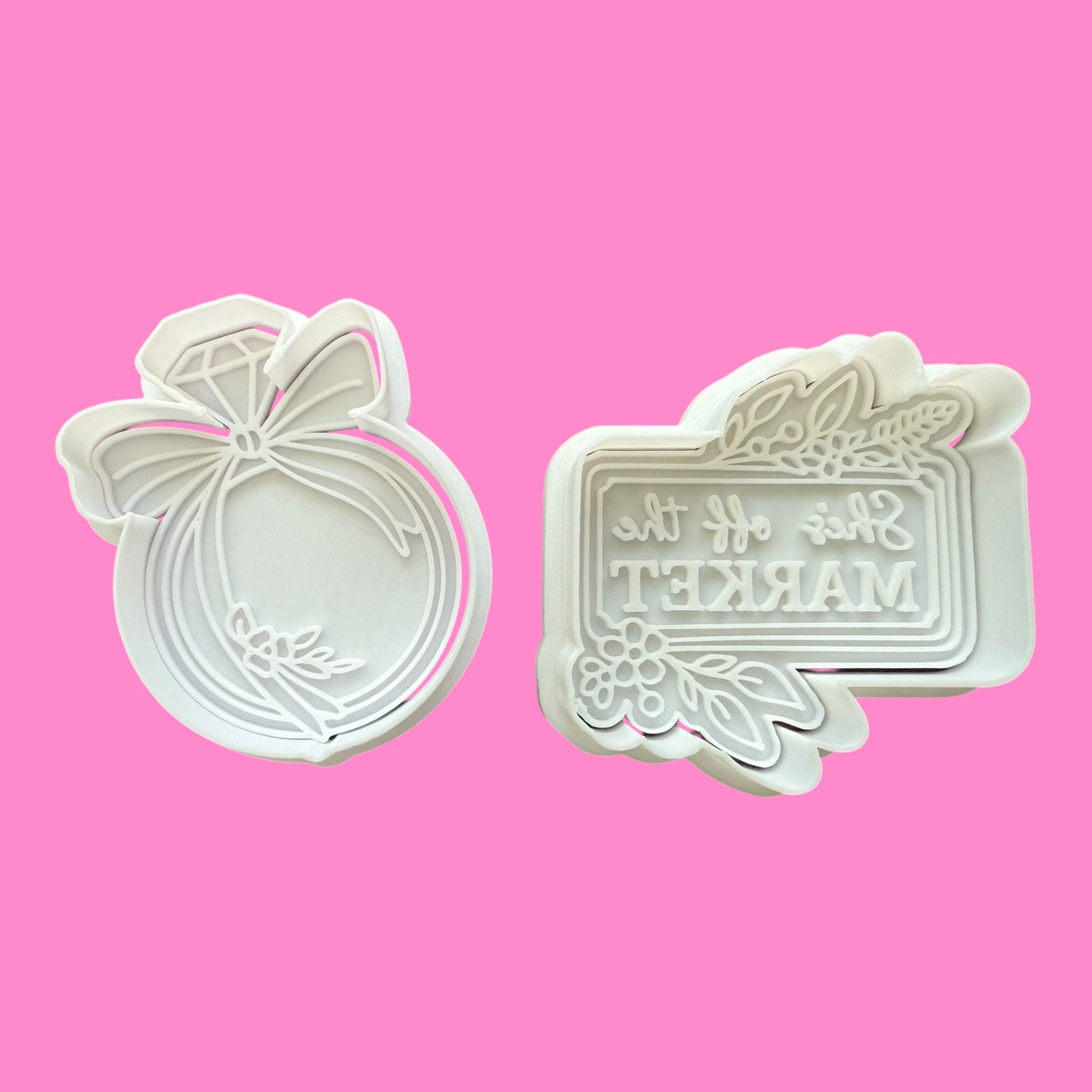 She’s of the Market – Set of 2 Cookie Cutter & Embosser Stamps (7.5–8.5cm)