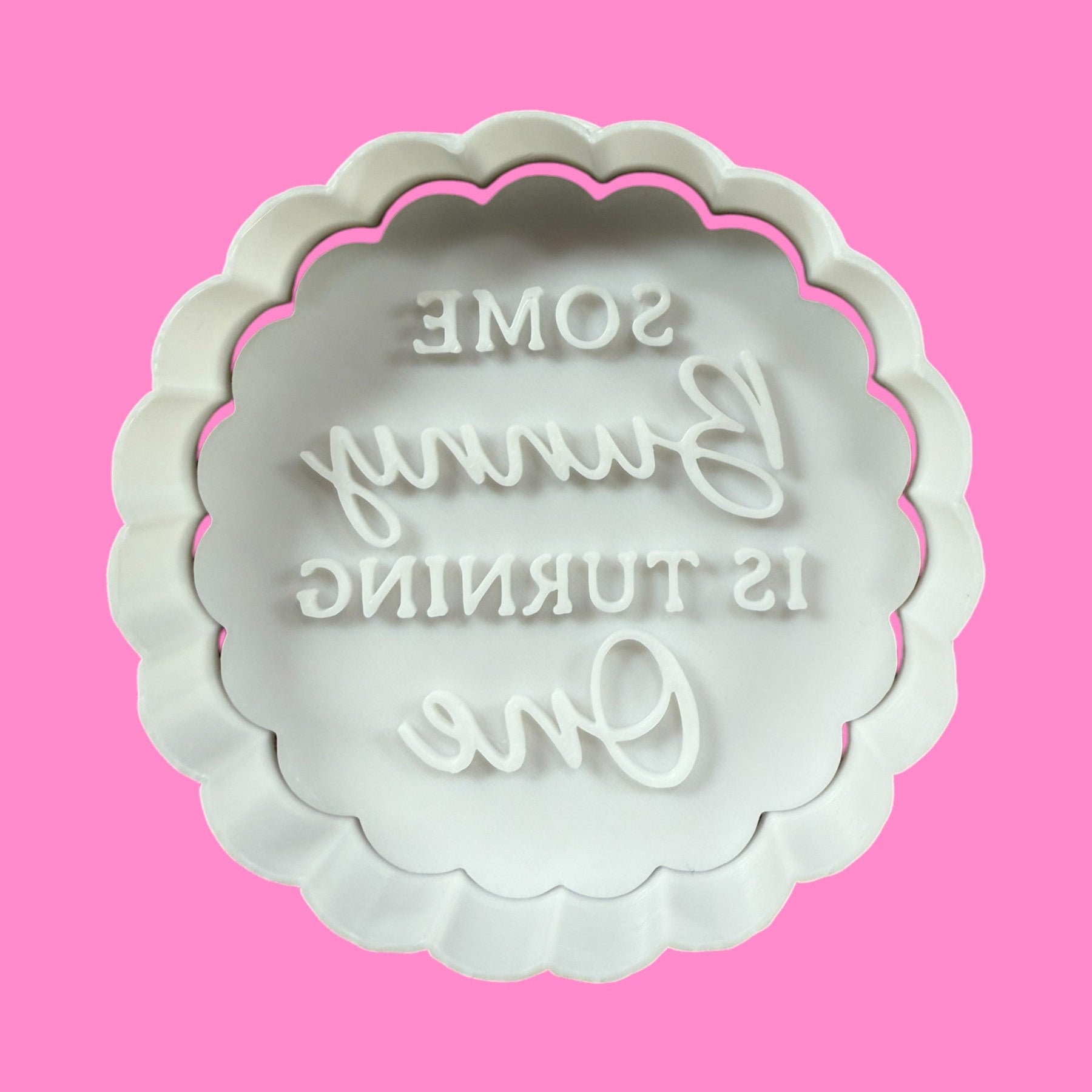 “Some Bunny Is Turning One” Cookie Cutter & Embosser – First Birthday Bunny Design