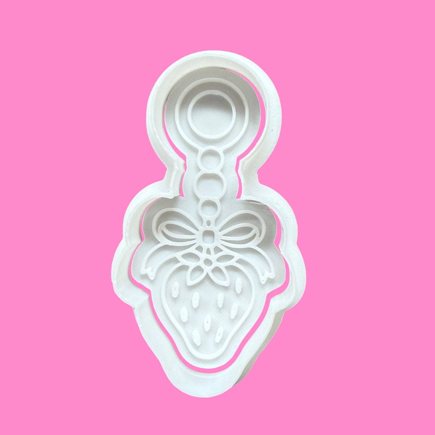 Strawberry Rattle Cookie Cutter & Embosser – Sweet Baby Shower Baking Design