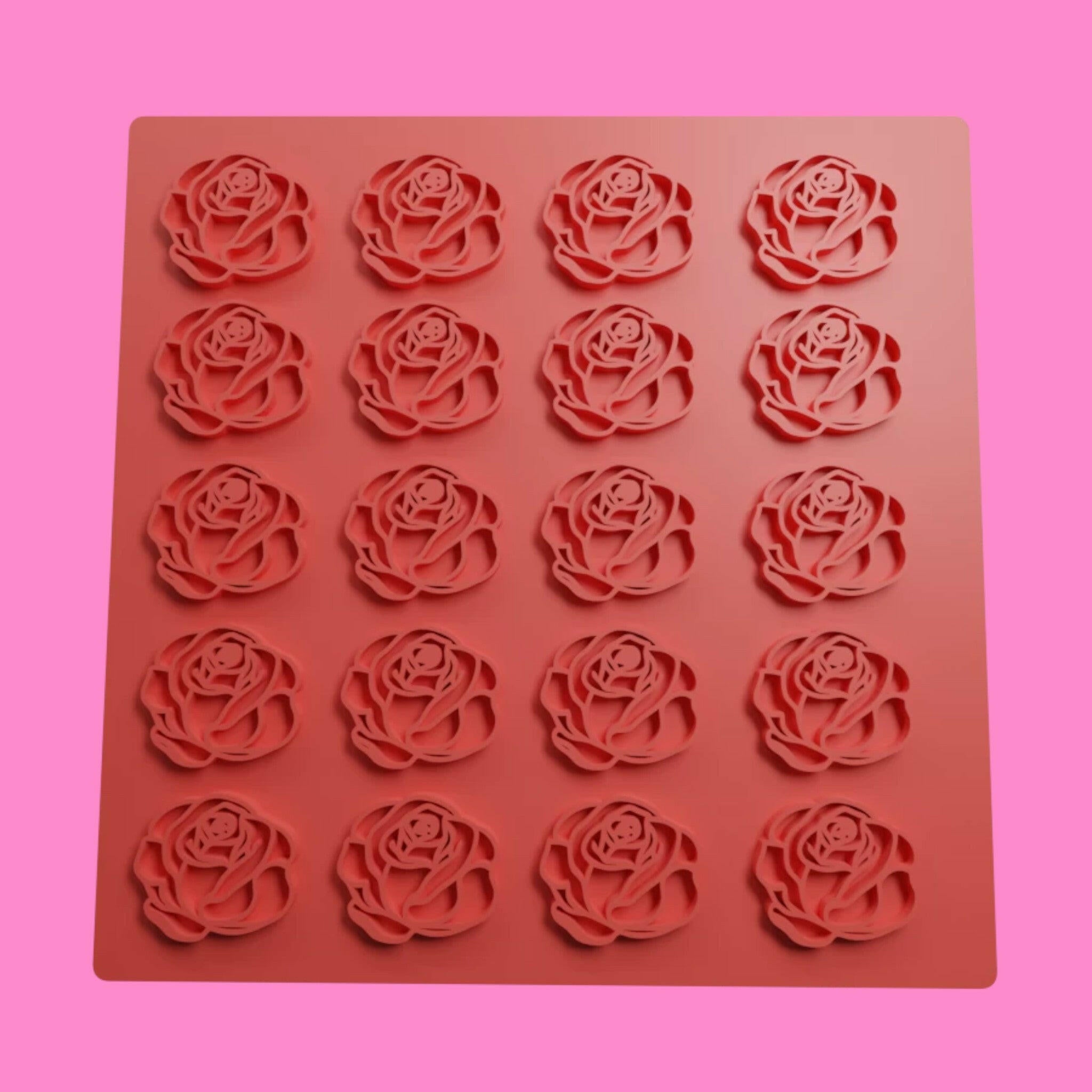 Rose Textured Sheet Embosser | 3D Printed Fondant Tool | PLA