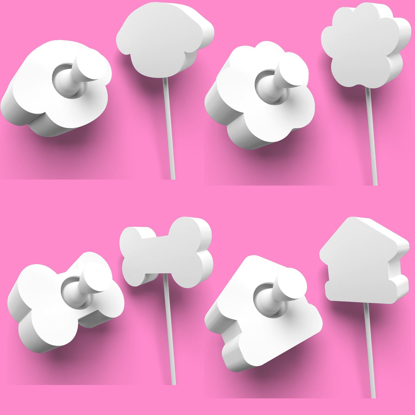 Pop Cake Mold Dog Set – Cookie Cutter & Embosser Stamp Collection