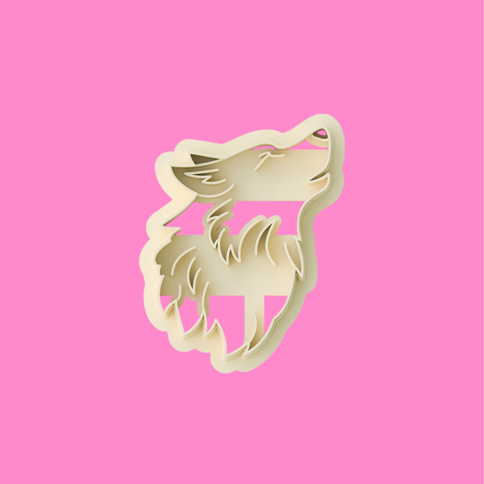 Howling Wolf Clay Cutter – Polymer Clay Cutter for Earrings & Jewellery (5 Sizes)